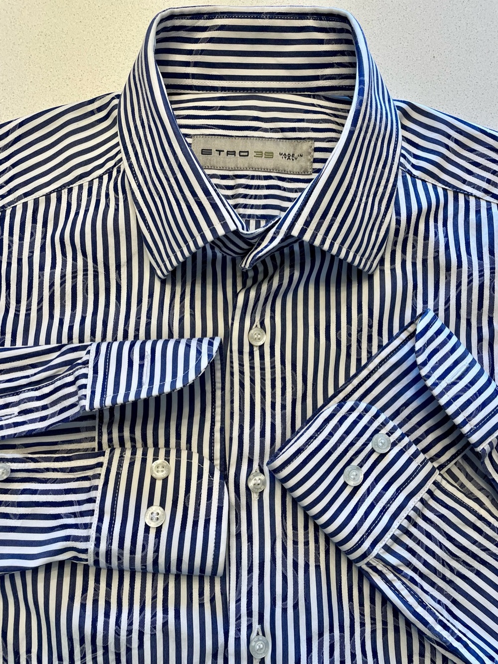 Etro - all cotton striped dress shirt Size 39